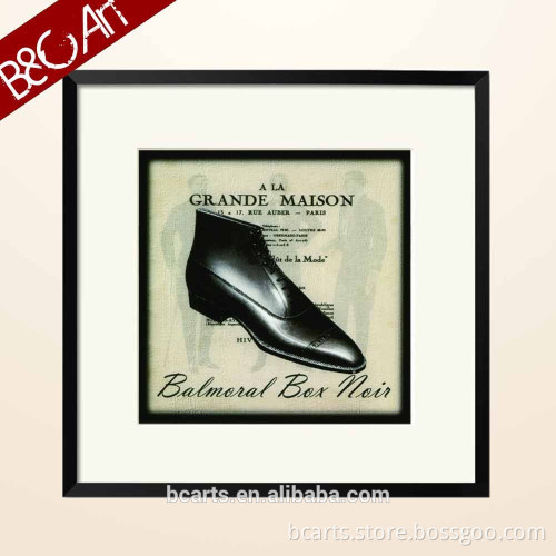 Black man 's leather shoes wall hanging oil painting